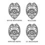 Police Badge Custom Cromwell Decanter Set Gifts for Police Officers