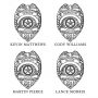Police Badge Custom Insulated Travel Mug - Black