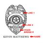 Police Badge Personalized Argos Whiskey Decanter