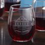Rockefeller Personalized Stemless Wine Glass Groomsman Gift