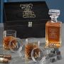 Tennessee Whiskey Engraved Carson Sterling Whiskey Decanter Set