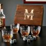Custom Twist Whiskey Glasses with Oakmont Box