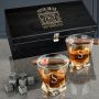 Ultra Rare Custom Twist Black Box Set of Whiskey Gifts