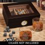 Ultra Rare Engraved Whiskey and Cigar Gift Set with Humidor