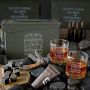 Ultra Rare Personalized 30 Cal Whiskey and Shaving Gift Set