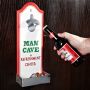 Man Cave Beer Bottle Opener with Cap Catcher