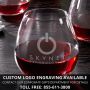 Love & Marriage Personalized Stemless Red Wine Glass