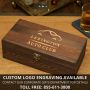 2 Lines Custom Engraved Wooden Gift Box for Liquor Bottles  Corporate Example