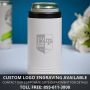 Set of 3 Bridesmaid Gifts Custom White Can Coolers Jasmine