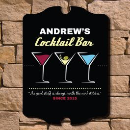 Personalised Quaratine Funny Home Bar Sign Cocktail Martini Gifts Bar Decor Gift 