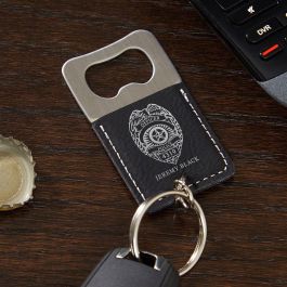 To Protect and Serve Police Badge Bottle Opener Key Fob Key Holder Money Clip 