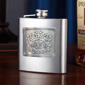Royal Crested Personalized Hip Flask