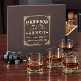 Bryne Stillhouse Whiskey Set with Engraved Wood Gift Box