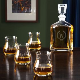 Glencairn Canadian Whiskey Set with Statesman Argos Decanter