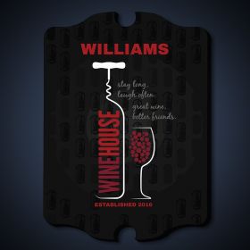 Wine House Personalized Bar Sign