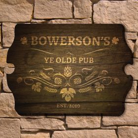 Ye Olde Pub Personalized Bar Sign