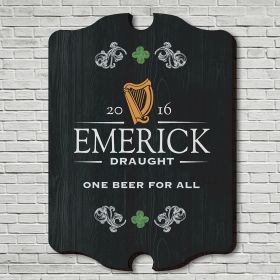 Irish Beer Personalized Bar Sign