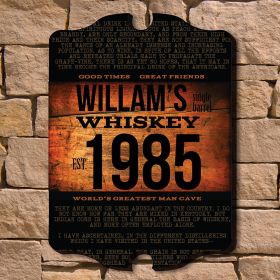 Single Barrel Whiskey Personalized Sign