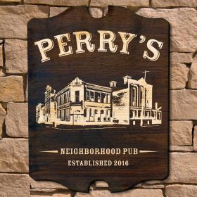 Neighborhood Pub Personalized Bar Sign (Signature Series)