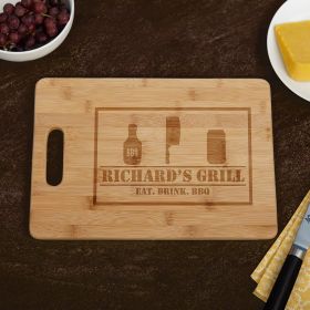 BBQ & Beer Personalized Cutting Board