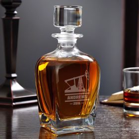 Oilfield Personalized Whiskey Decanter