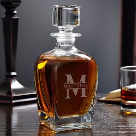 900 ml Decanter per Whisky in vetro Vodka Decanter Whiskey Personalizzata Decanter da Whiskey Decanter Whisky Incisione Con Tappo Brandy Ermetico Salva Sapore per Liquori Gin 