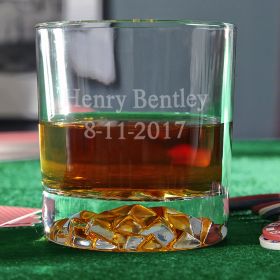 Fairbanks Custom Etched Whiskey Glass