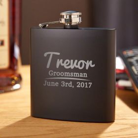 The Big Day Custom Blackout Liquor Flask