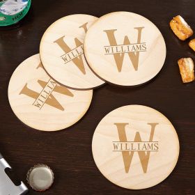 Oakmont Handcrafted Custom Wooden Drink Coasters