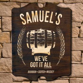 All the Whiskey Personalized Bar Sign (Signature Series)