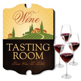 Personalized Oakmont Wine Glasses and Tasting Room Sign