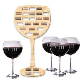 Wine Glass Wine Cork Holder and Custom Wine Glasses