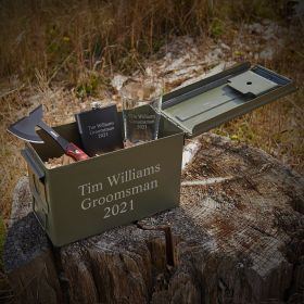 Personalized Hatchet and Ammo Can Groomsman Gift Set