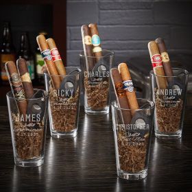 Classic Groomsman Custom Beer and Cigar Groomsmen Gifts – Set of 5