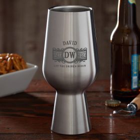 Marquee Personalized Stainless Steel Pint Glass