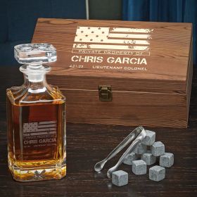 American Heroes Personalized Carson Decanter Set – Military Gift