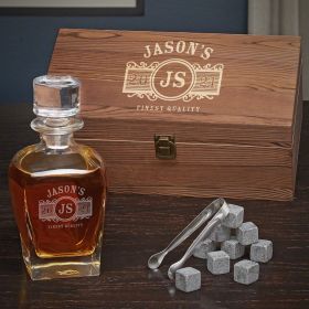 Marquee Personalized Whiskey Draper Decanter Set