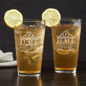 Rockefeller Personalized Long Island Iced Tea Glasses - Set of 2