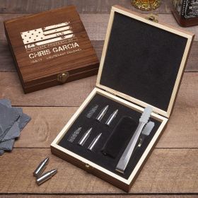 American Heroes Custom Bullet Whiskey Stones – Military Gift Idea