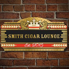 Smoke And Class Personalized Wooden Sign