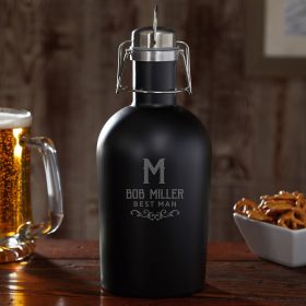 Man Cave Gift Ideas Gifts for Him Hockey Fanatic Personalized 64oz Beer Growler With Optional Beer Mugs Sports Theme Gift Ideas