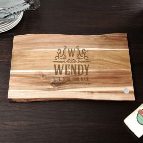 Canterbury In the Raw Personalized Cutting Board