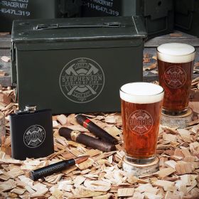 Firefighter Brotherhood Custom 50 Cal Ammo Box Set of Gifts for Firefighters 
