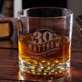 The Big 3-Oh Personalized 30 Birthday Buckman Glass