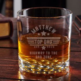  Top Dad Personalized Buckman Whiskey Glass Gift for Dad