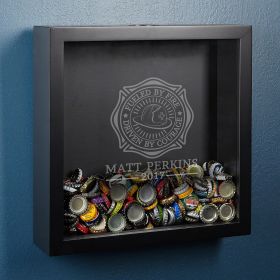 Fueled By Fire Custom Shadow Box Firefighter Gift