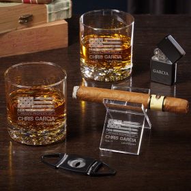 American Heroes Custom Whiskey and Cigar Military Gifts