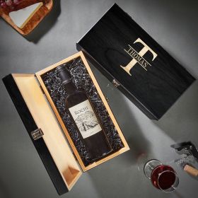 Oakmont Engraved Baltic Birch Wine Bottle Box