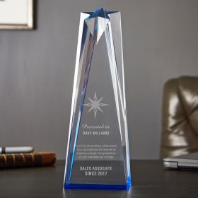 Large Sculpted Star Engraved Achievement Award