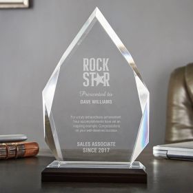 Small Silver Diamond Impress Personalized Appreciation Award